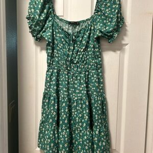 Floral Green Midi Dress